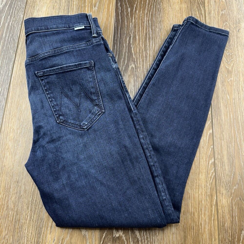 Mother The Swooner Ankle Jeans Womens 28 Squeeze Play High Rise Dark Wash Denim